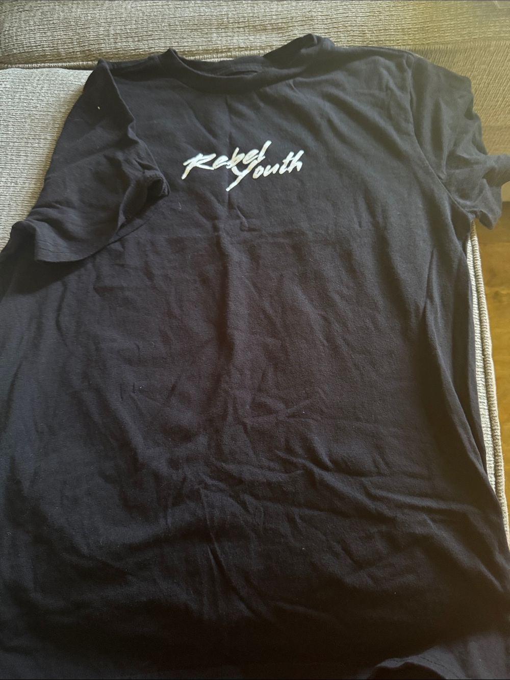 Rebel Youth Black Graphic Tee - Casual Men's Shirt